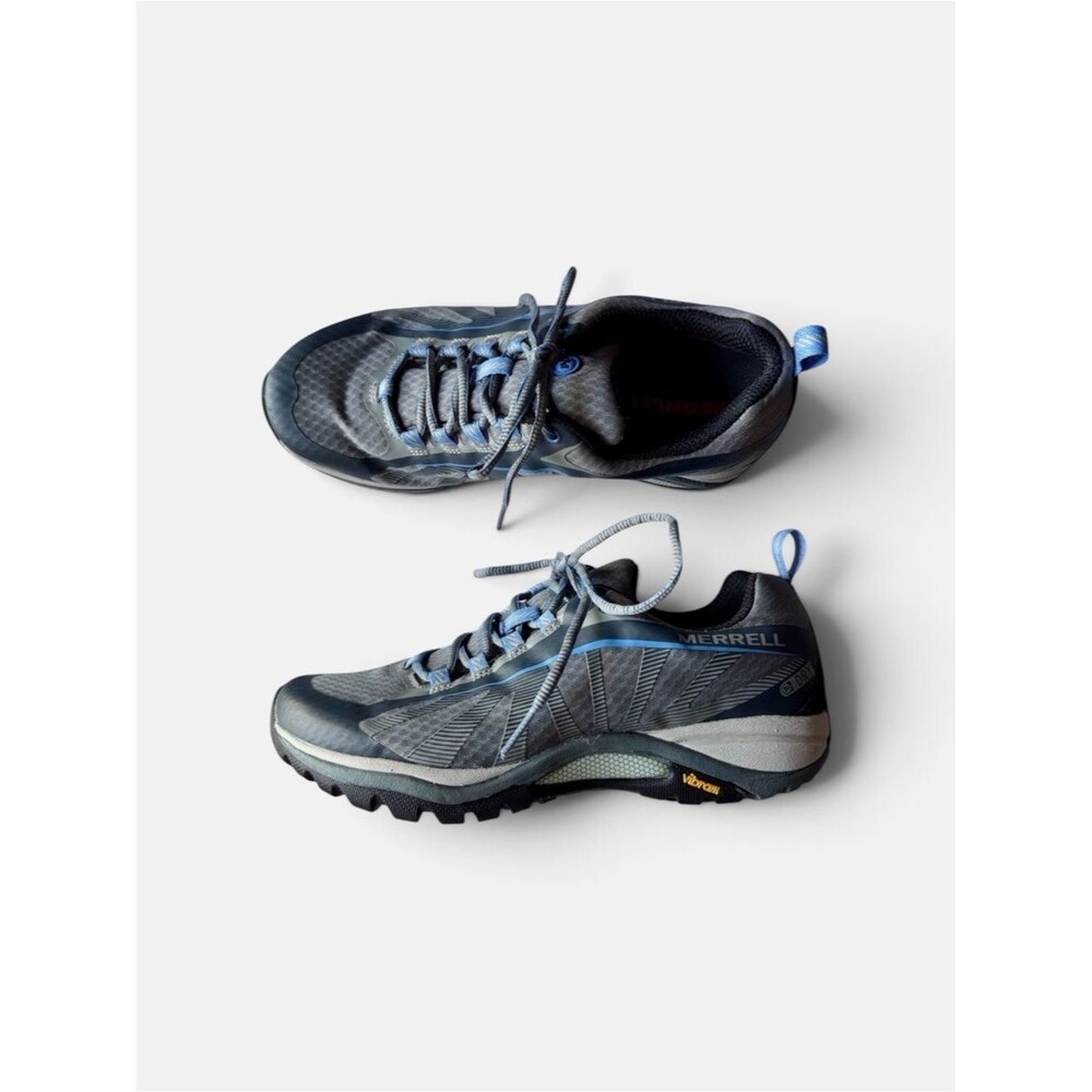 Merrell Hiking Shoes Women’s 7 Gray Blue Siren Edge Vibram Waterproof Outdoor
